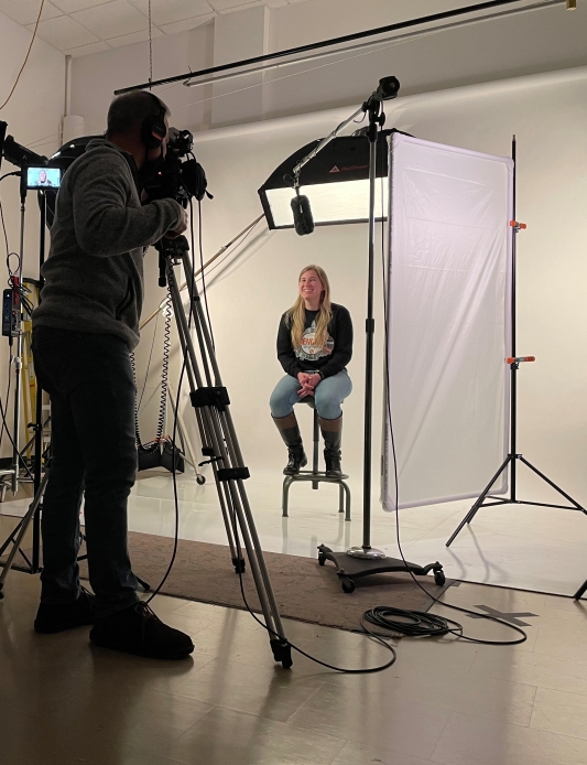 Filming a promotion video for Honors